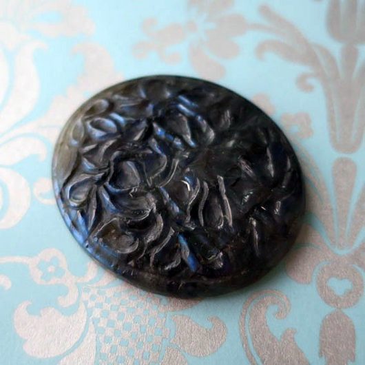 Labradorite Flower Carving 69ct Large One-of-a-Kind Natural Stone Loose Handmade Material