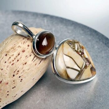 秋色♪ アパタイト キャッツアイ【猫目石】ム―カイト ペンダント sv925 シック 天然石ジュエリー