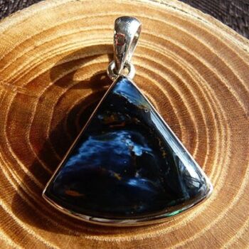 ピータサイト ペンダント シルバー 覆輪 シンプル｜天然石ジュエリー