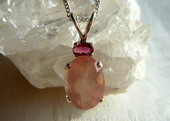 ローズクォーツ&ピンクトルマリン ペンダント シルバー 10月誕生石|天然石ジュエリー