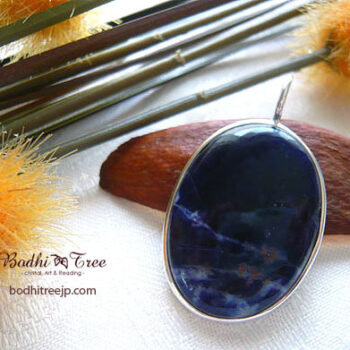 ソーダライト ペンダント ブルー オーバル シルバー シンプル｜天然石ジュエリー