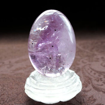 ピンクアメジスト　エッグ　可愛い　卵 星入りローズドフランス/ピンクアメジスト/エッグA Hollandite