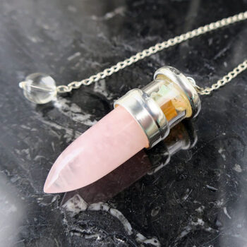 パワーストーンペンデュラム】ローズクォーツ＋オパール 天然石/占い