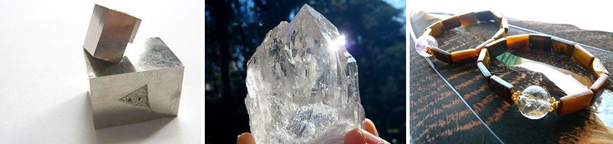 シトリン、タイガーアイ、パイライト