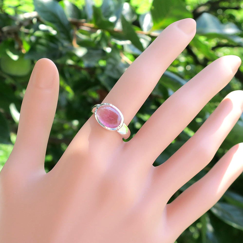 スピネル リング バイカラー オーバル カボション 4.35ct 天然石