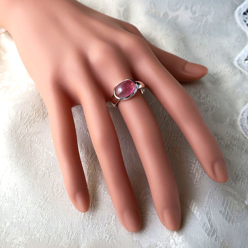 スピネル リング バイカラー オーバル カボション 4.35ct 天然石