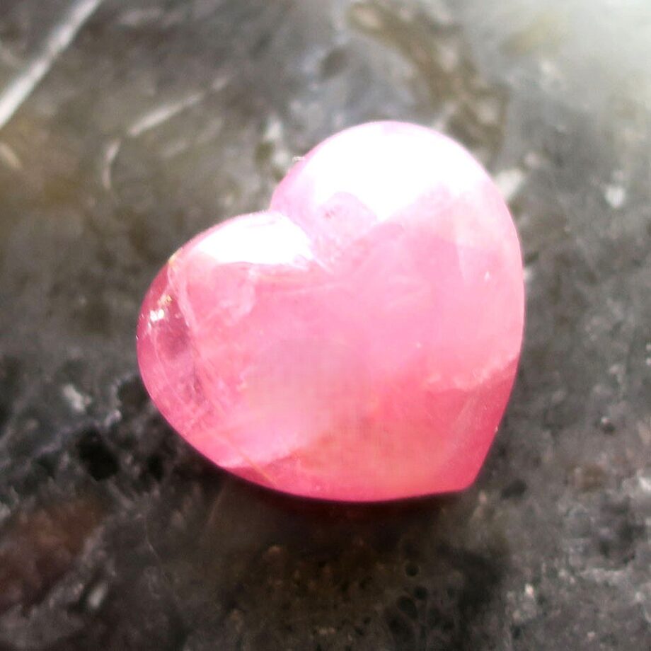 ピンクトルマリン キャッツアイ ハート 天然石 コレクション 42.10ct｜ハンドメイド素材・コレクション