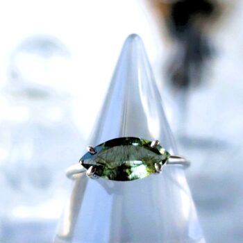 ルチルイン ペリドット リング マーキス 1.95ct SV925 8月誕生石 グリーン