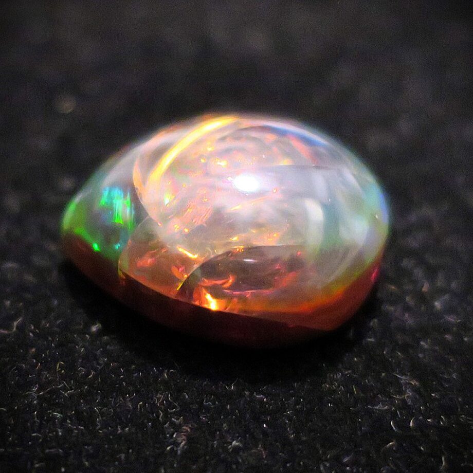 ウェロオパール 天然石 しずく ルース 茶色 29.65ct 虹 コレクション｜ハンドメイド素材 10月誕生石 (複製)