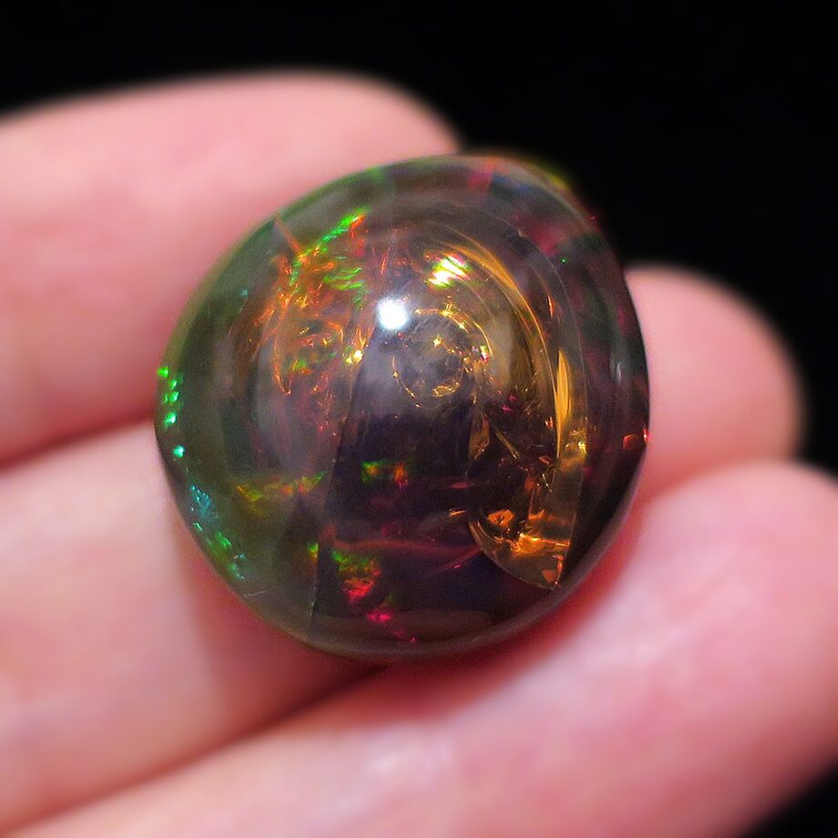 ウェロオパール 天然石 しずく ルース 茶色 29.65ct 虹 コレクション｜ハンドメイド素材 10月誕生石 (複製)