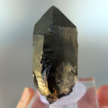 モリオン ポイント 75mm スイスアルプス産 黒水晶｜原石・鉱物｜天然石 自然 置物