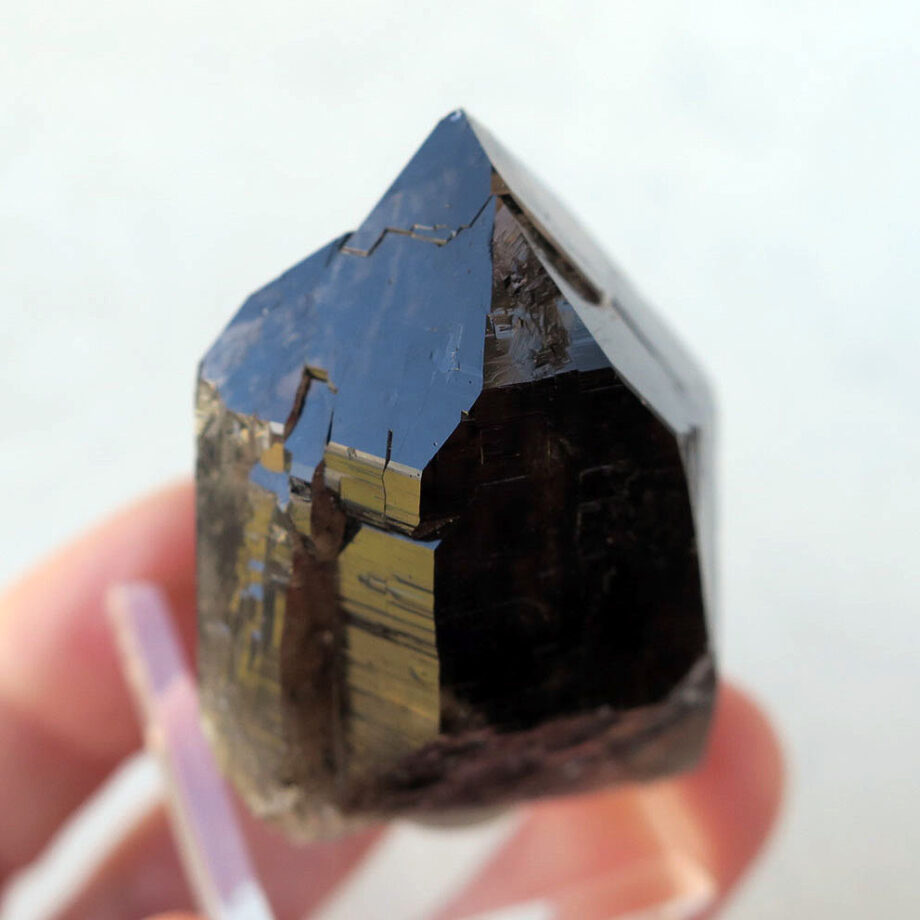 モリオン ポイント スイスアルプス産 黒水晶 45mm｜原石・鉱物｜天然石 自然 置物