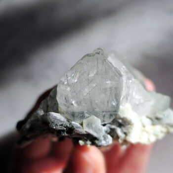 スイスアルプス水晶　ルチルインガーデン　ガーデンクォーツ原石　オールドストック1991　天然石コレクション　インテリア鉱物