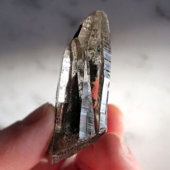 アルプス水晶　ガーデンクォーツ　スモーキークォーツ　ダブルポイント　イタリア産水晶　透明ガーデン水晶　天然石原石　コレクション向け