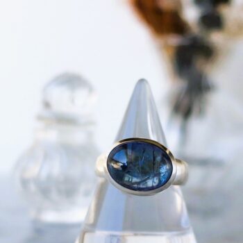 タンザナイト リング バイカラー フリーサイズ sv925 4.90ct 青紫 イエロー グラデーション オーバル 12月誕生石 シルバー925 レディース 天然石