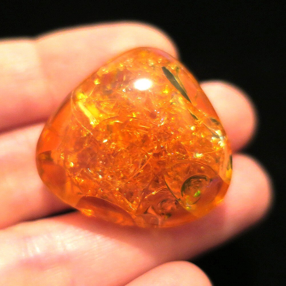 ウェロオパール 虹色ファイヤー 51.45ct 大きめルース アンバーオレンジ エチオピア 2024年仕入れ コレクション