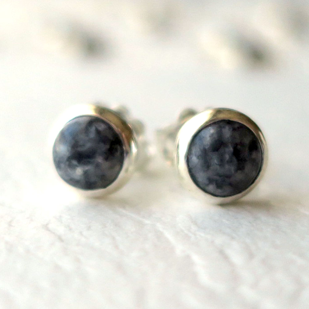 【OSHOマーブル】スタッドピアス まる型 sv925 両耳 モノトーン スピリチュアルジュエリー パワーストーン