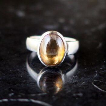 天然ジルコン リング オレンジ オーバル 5ct フリーサイズ シルバー925 12月誕生石 天然石 レディース 一粒 シンプル 鏡面仕上げ 甲丸 フクリン留め ハンドメイド ジュエリー