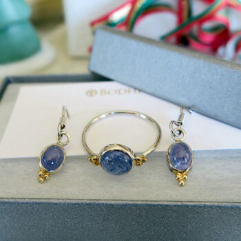 タンザナイト リング＆ピアス セット ラベンダー ギフト対応 12月誕生石 天然石ジュエリー