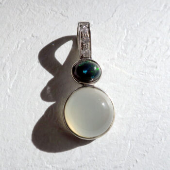 オパール ムーンストーン キャッツアイ ペンダント シルバー チョコレートオパール 天然石 sv925 opal moonstone cats eye pendant