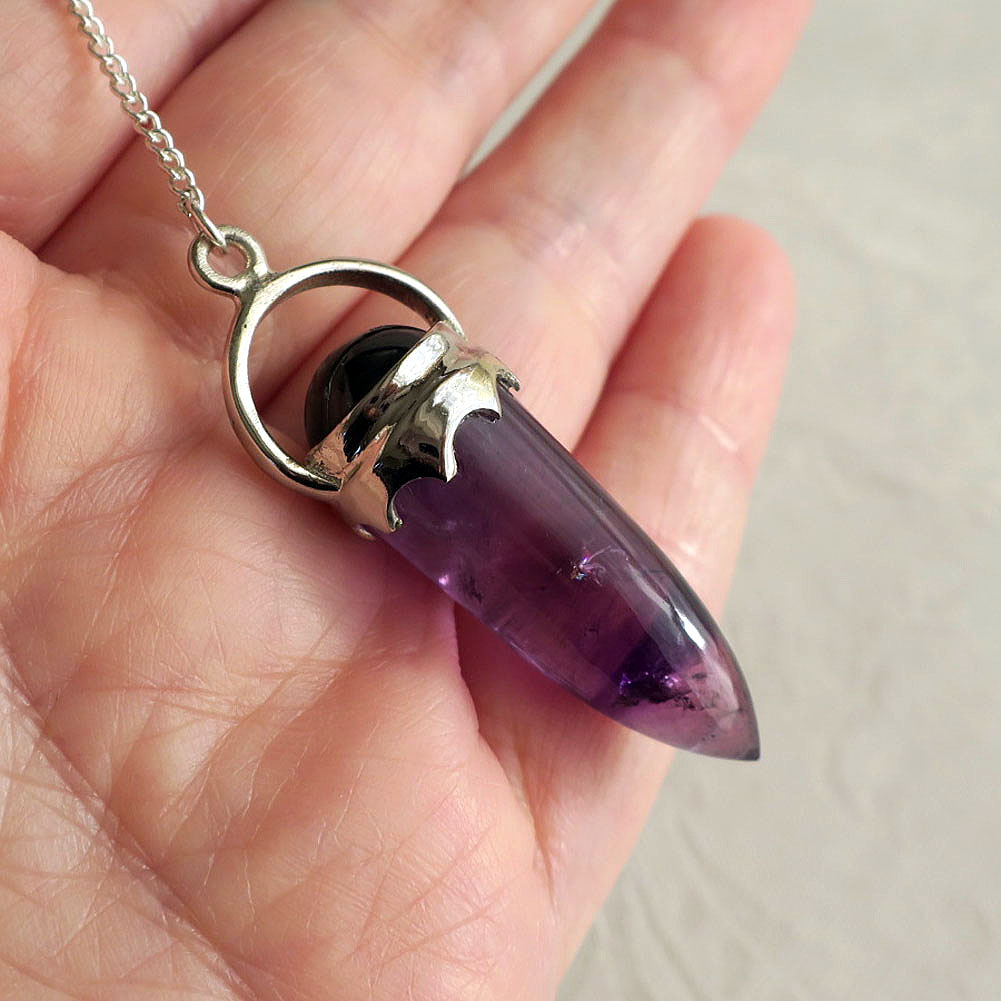 ペンデュラム ギフト ラッピング 天然石 アメジスト ガーネット ダウジングツール プレゼント用 癒しグッズ