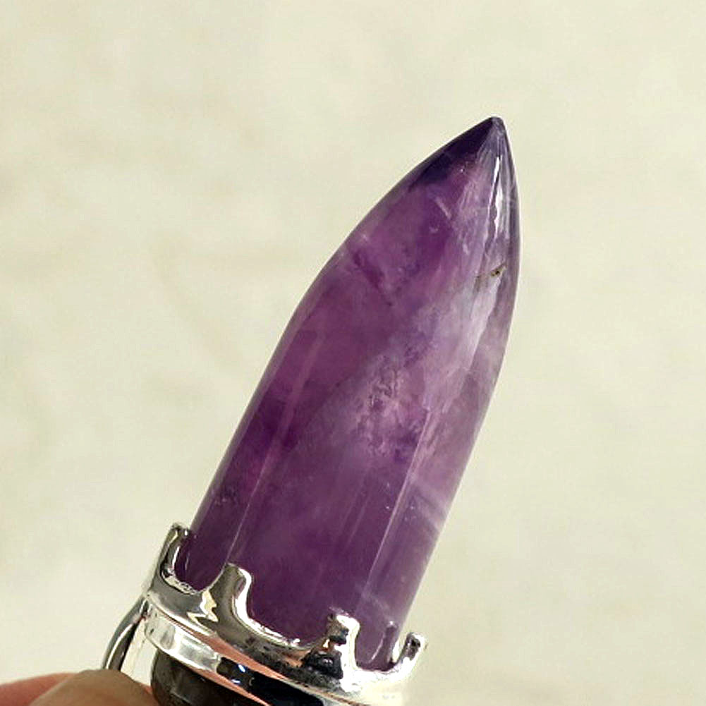 アメジスト ラブラドライト ペンデュラム 鏡面 紫水晶 チェーン付き 天然石アクセサリー マルチカラー amethyst