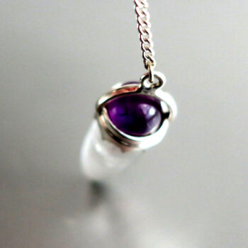 水晶＋アメジスト ペンデュラム 天然石アクセサリー｜ダウジング 魔女
