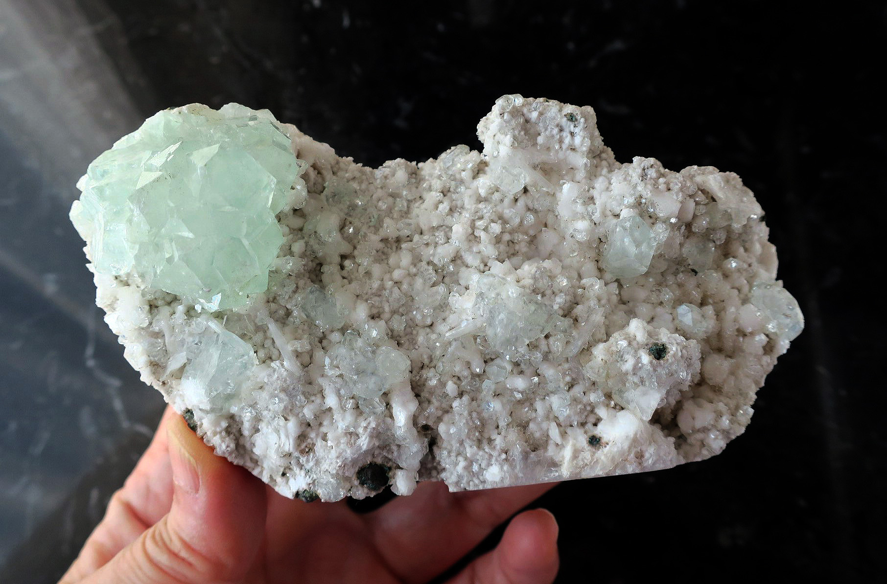 特大 グリーンアポフィライト ヒューランダイト ホワイトアポフィライト 共生 原石 天然石 コレクションピース