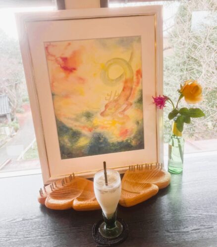 水彩　龍　アトリエロータス　インテリア